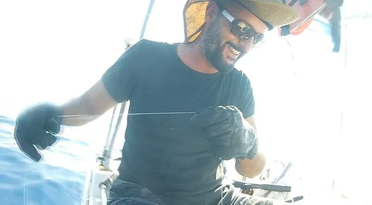 Oltaya takılanı gören balıkçı şoke oldu! Kuzu balığı diye çekti 25 kiloluk…