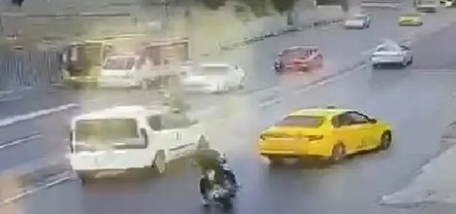 İstanbul’da kaza sonrası taksiciye saldırı! O anlar kamerada