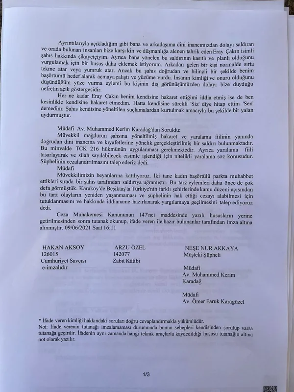 Son dakika: Saldırıya uğrayan başörtülü akademisyen Neşe Nur Akkaya’nın ifadesi ortaya çıktı!