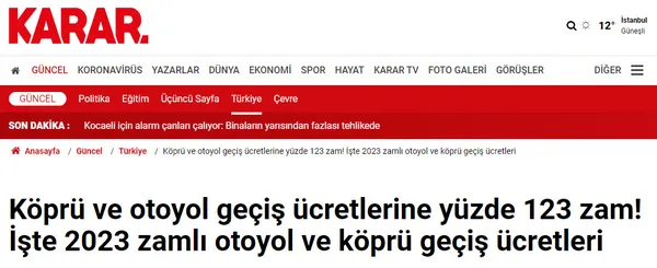 1672581980417.jpg Fondaş medya 2023'e yalan haberle başladı! Karar ve Halk TV'nin "köprü ile otoyol geçiş ücretine rekor zam" haberleri yalanlandı - 3