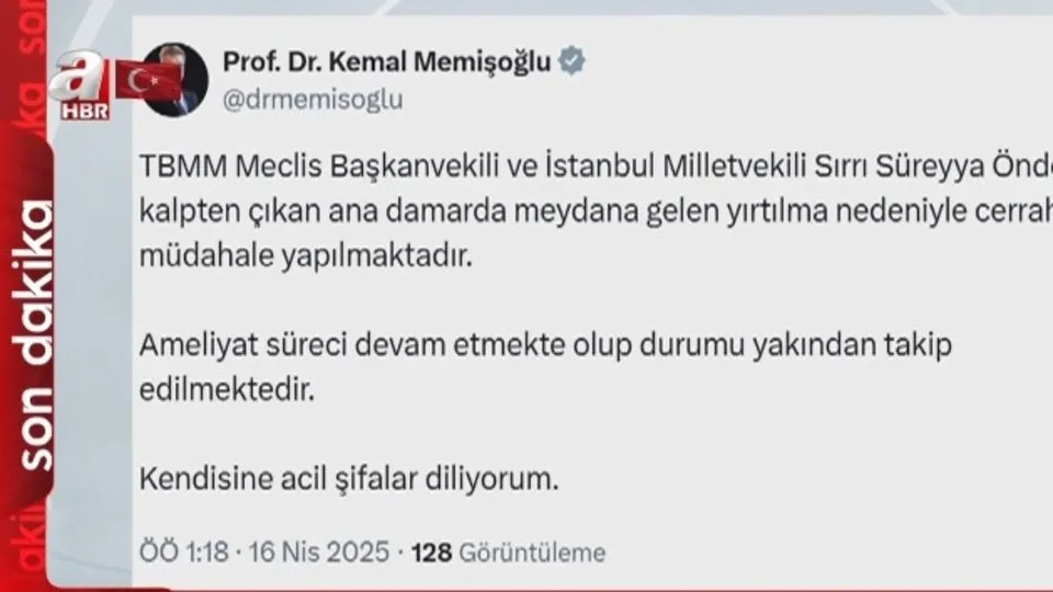 Sağlık Bakanı: Ana damarda yırtılma var!
