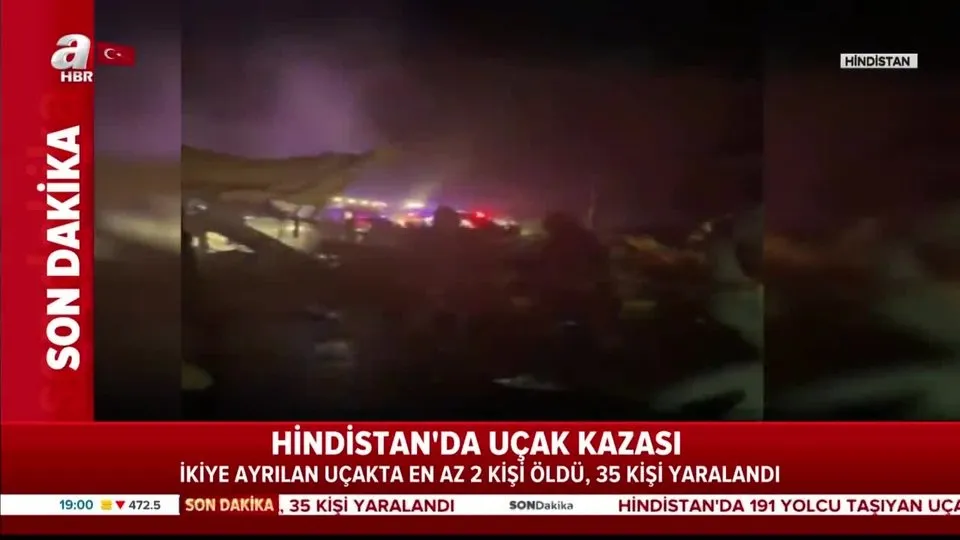 Hindistan’da korkunç kaza! Uçak ikiye bölündü