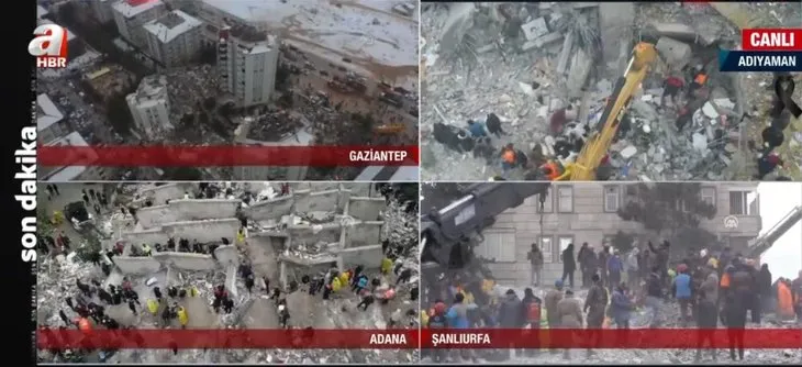 A Haber drone kamerasından DEPREM bölgesi! Facianın boyutunu gözler önüne seren dehşet verici görüntüler