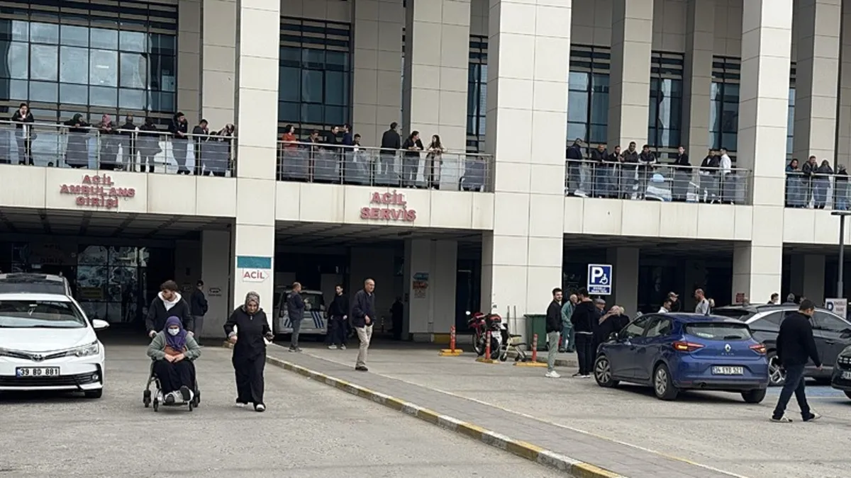 Edirne'de Sultan 1. Murat Devlet Hastanesi'nde yangın paniği