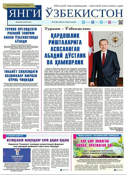 Başkan Erdoğan’dan Yeni Özbekistan Gazetesi için makale: Hedef 5 milyar dolar