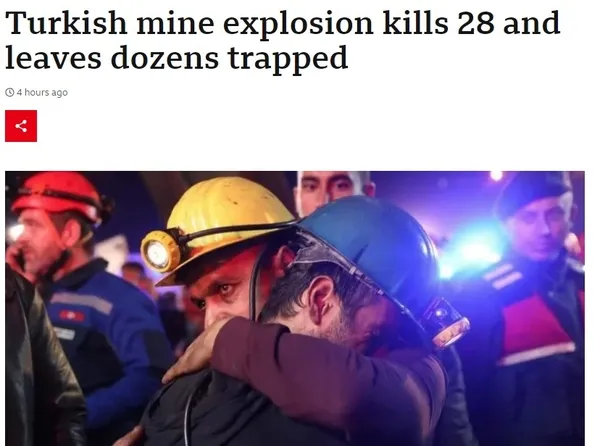 Dünya basını Bartın’daki maden ocağı faciasını konuşuyor!