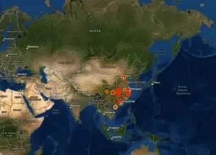 Koronavirüsünün görüldüğü ve riskli olan yerler! Korkutan harita...