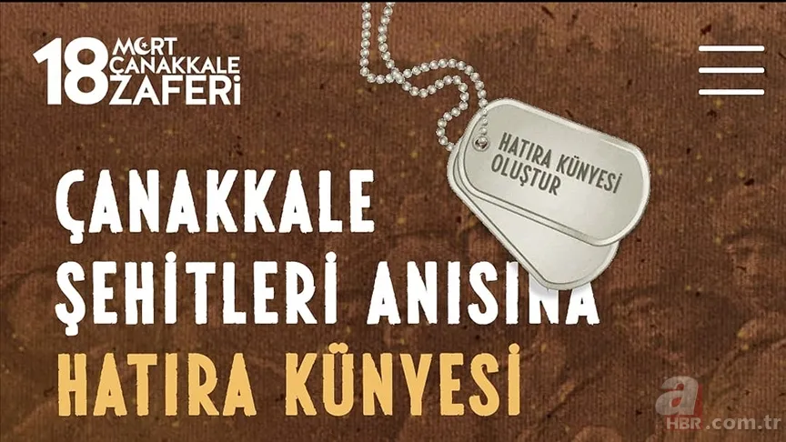 Çanakkale hatıra künyesi oluşturma: İstiklalden istikbale Çanakkale şehitleri anısına hatıra künyesi nasıl alınır? 1