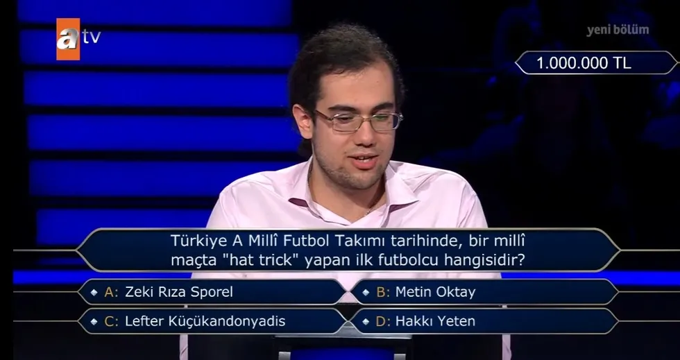 kim-milyoner-olmak-isterde-1-milyon-tllik-futbol-sorusu-ekrana-kilitledi-1777246147451.jpg Kim Milyoner Olmak İster'de 1 milyon TL'lik "hat trick" sorusu! Futbolseverler ekrana kilitlendi - 3