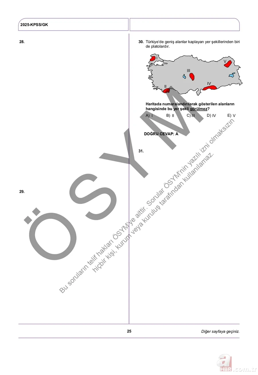 KPSS A GRUBU A-B-C-D kitapçığı PDF İNDİR | KPSS Genel Yetenek-Genel Kültür soru ve cevap anahtarı ne zaman? 11
