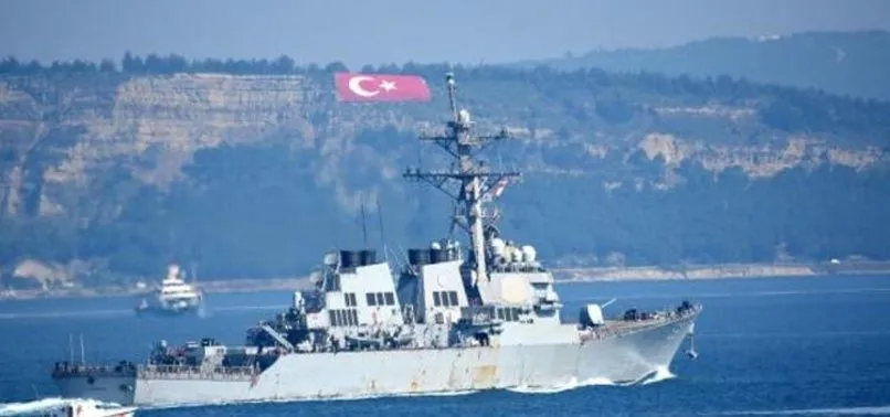 Son dakika: ABD savaş gemisi Çanakkale Boğazı'ndan geçti