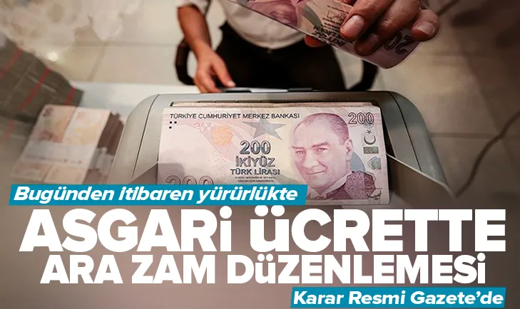 Asgari ücret yönetmeliğinde değişiklik!