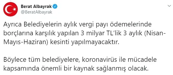Son dakika: Hazine ve Maliye Bakanı Berat Albayrak ödeme süreleri hakkında açıklama yaptı