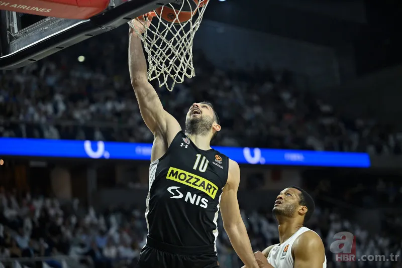 Basketbol maçı boks ringine döndü! Real Madrid-Partizan karşılaşmasında ortalık karıştı 14