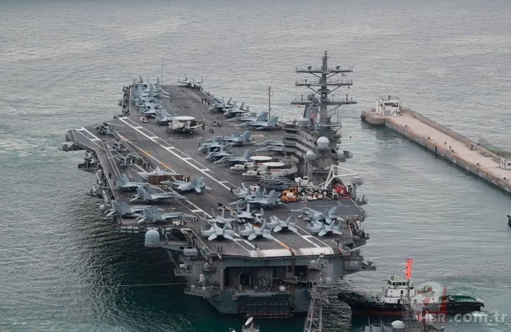 ABD 2017’den sonra bir ilke imza attı! Uçak ve savaş gemisi USS Ronald Reagan Kore Yarımadası açıklarında
