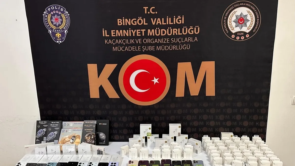 Bingöl’de 34 adet telefon ele geçirildi