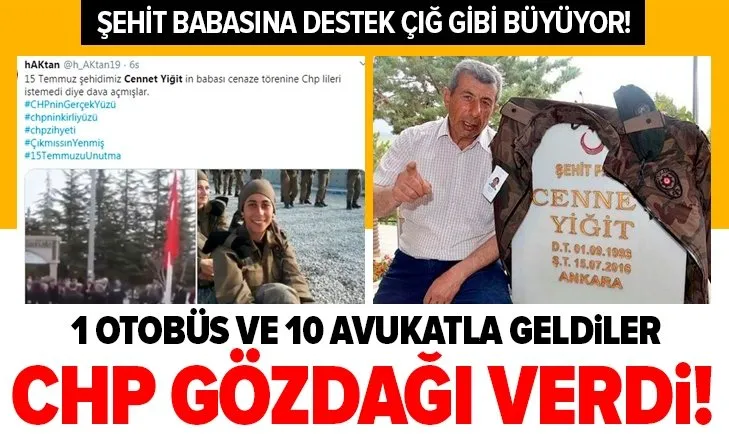 CHP’den şehit babasına gözdağı: 1 otobüs ve 10 avukatla geldiler! Sosyal medyadadan acılı babaya destek yağıyor