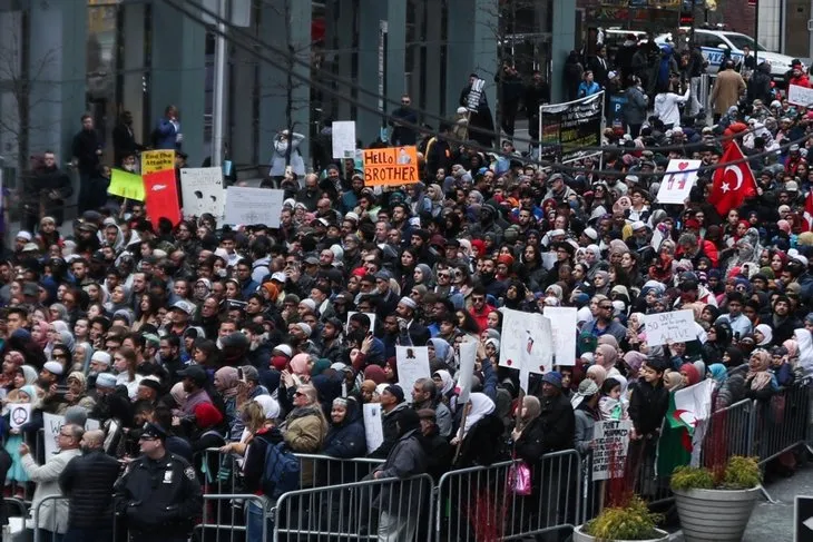 New York’ta İslamofobi’ye karşı protesto