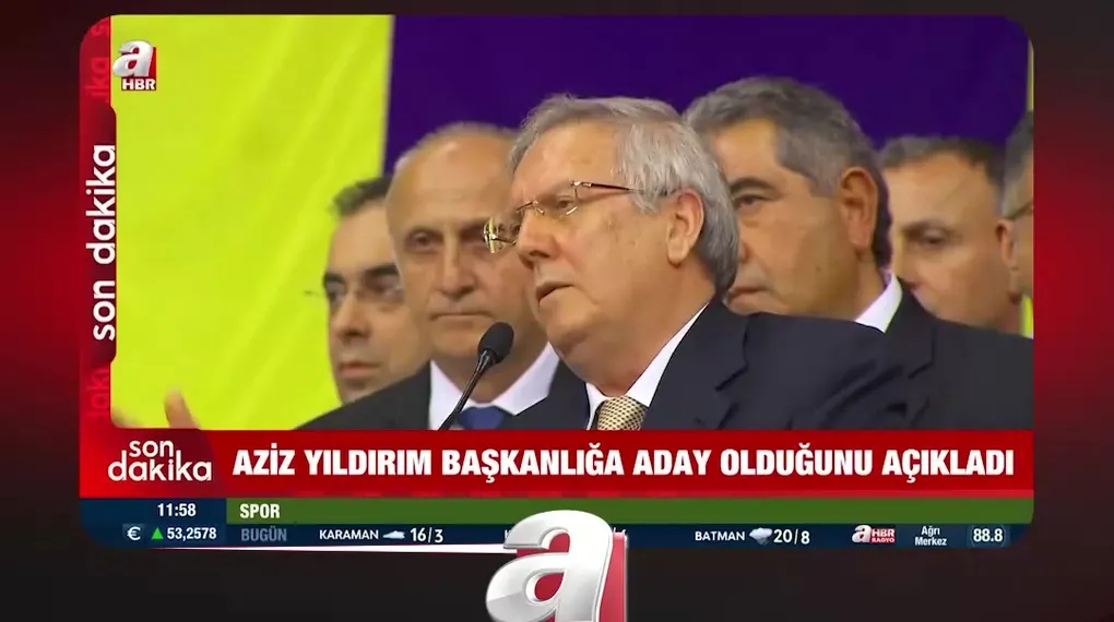 AZİZ YILDIRIM RESMEN ADAY OLDU