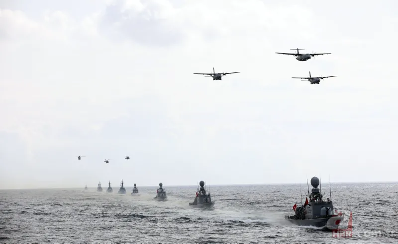 'Mavi Vatan 2021 Tatbikatı'ndan nefes kesen kareler! 87 gemi 27 uçak ve 20 helikopter ile İHA'lar katılıyor 19