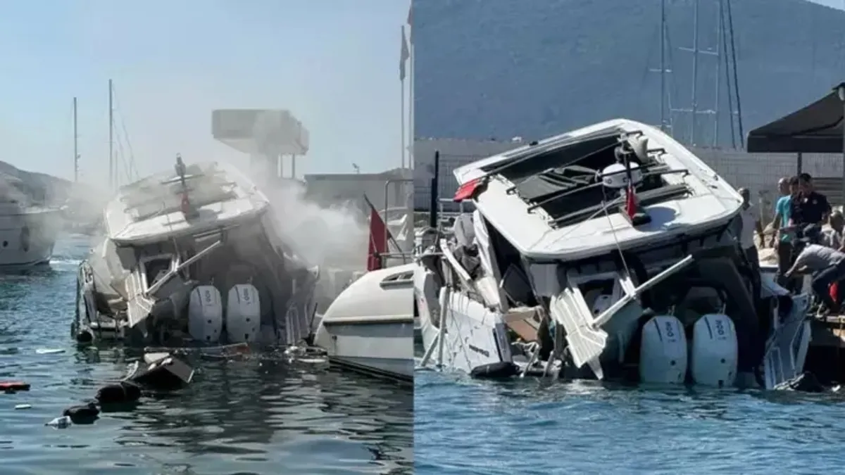Bodrum'da teknede patlama: 3 yaralı
