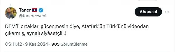 ekrem-imamogludan-tepki-ceken-10-kasim-paylasimi-ataturk-diyemedi-1731190078935.jpeg Ekrem İmamoğlu'ndan tepki çeken 10 Kasım paylaşımı! "DEM’li ortakları gücenmesin diye Atatürk’ün Türk’ünü videodan çıkarmış" - 6