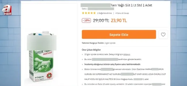 Süt fiyatında fahiş artış! Üreticide 5 lira, markette 16 lira internetteyse 29 lira