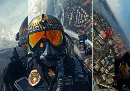 SOLOTÜRK İstanbul semalarında nefes kesti! Kokpit kamerası görüntüler büyük beğeni topladı