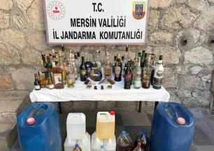 Mersin'de 400 litre sahte içki ele geçirildi