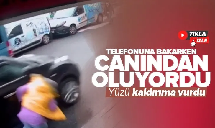 Cep telefonu canından ediyordu! Kaza anı kamerada