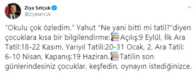Okullar ne zaman açılacak? Milli Eğitim Bakanı Ziya Selçuk tarih verdi - 1
