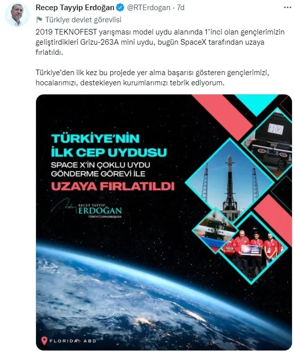 Başkan Erdoğan'dan "Grizu-263A" mesajı - 1