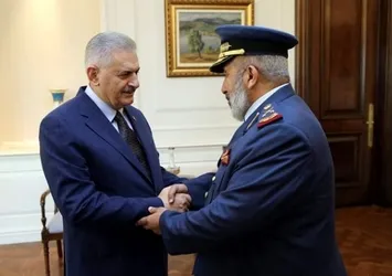 Yıldırım'ın Katar Genelkurmay Başkanı Ghanim'i kabulü