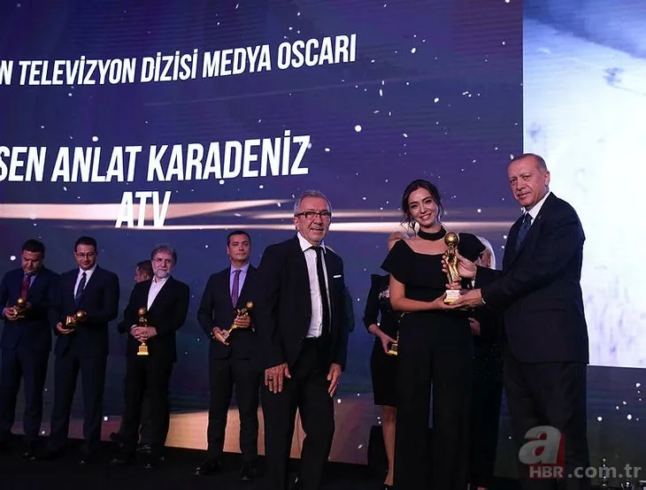Sen Anlat Karadeniz yılın dizisi oldu ödülü Başkan Erdoğan verdi!