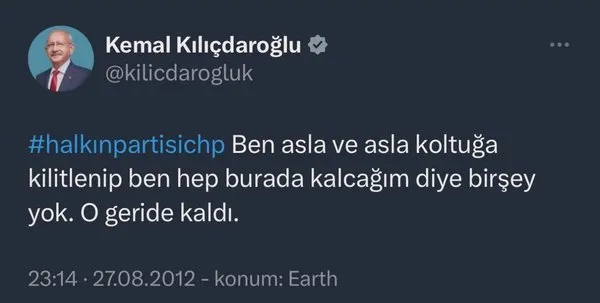 Kemal Kılıçdaroğlu'nun eski sözleri yeniden gündem oldu: "Koltuğundan kalkmayan insan altına etmiş demektir"