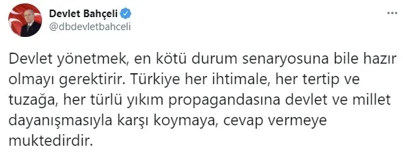 Son dakika: MHP Genel Başkanı Devlet Bahçeli’den Gara açıklaması