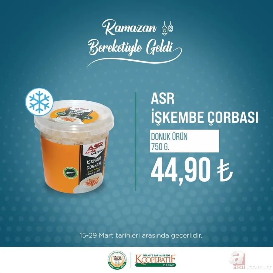 Tarım Kredi RAMAZAN Paketi 2023 | İndirimli özel fiyatlar başladı! Ayçiçek yağı, Güllaç, Tiryaki çay, Hurma, Pastırma... 13