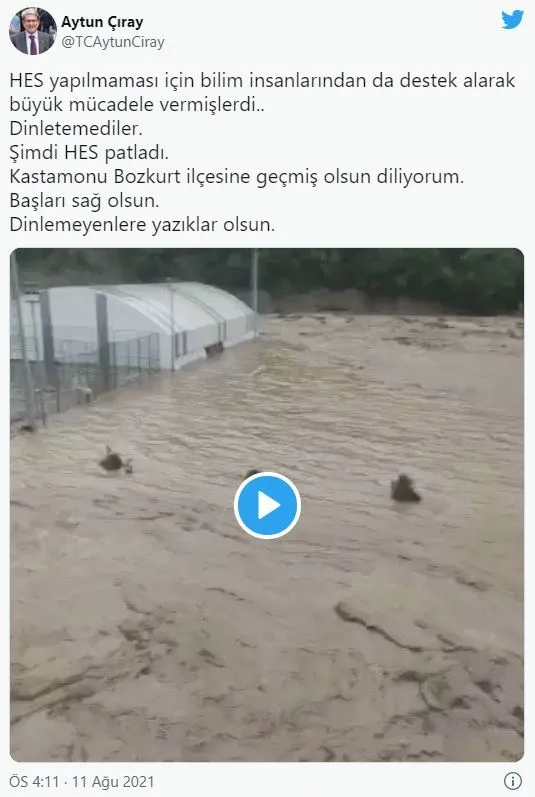 İYİ Partili Aytun Çıray’ın HES yalanı ortaya çıktı! Valilikten jet yanıt