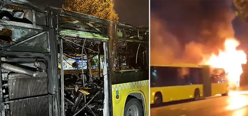 CHP’li İBB’de İETT faciası: Otobüs yandı bitti kül oldu! Vatandaşlar korku dolu anlar yaşadı