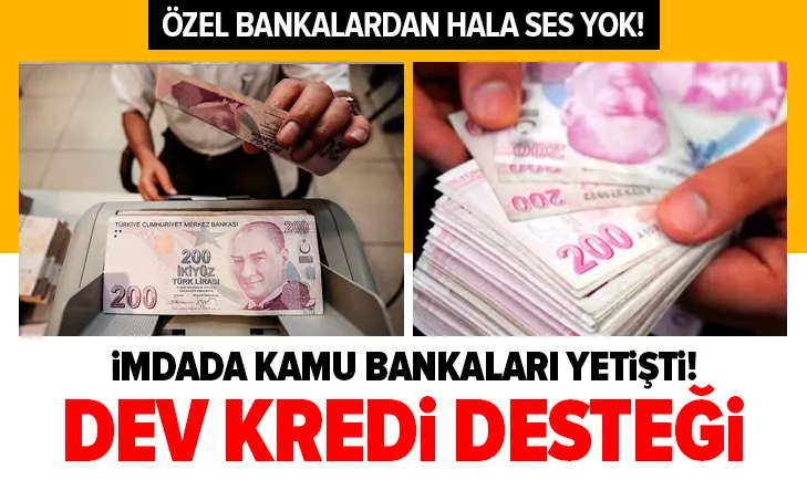 Kamu bankalardan dev kredi desteği! Özel bankalardan hala ses yok