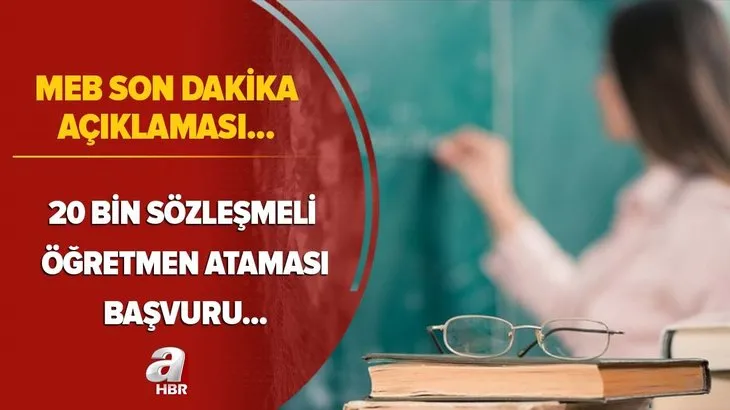 MEB son dakika: 20 bin öğretmen atama başvuruları ne zaman? Sözleşmeli öğretmen ön başvuru tarihi belli oldu mu? Branş dağılımı...