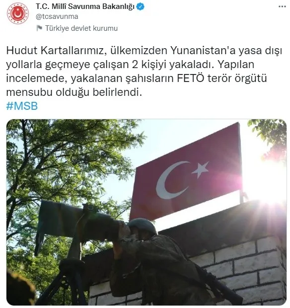 MSB'den SON DAKİKA açıklaması: Yunanistan'a kaçan 2 FETÖ'cü yakalandı - 1