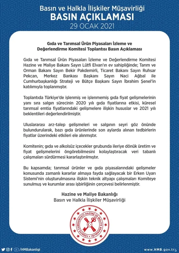 Son dakika: Hazine ve Maliye Bakanlığı’ndan fahiş fiyat açıklaması