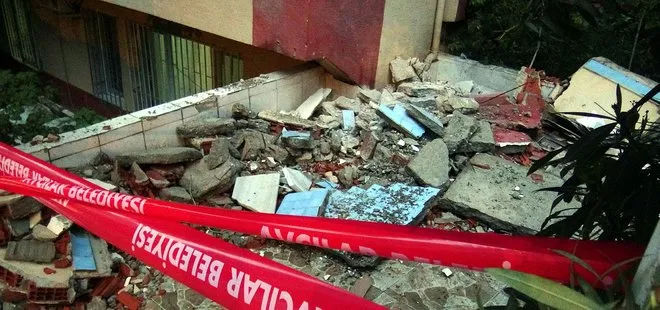 İstanbul’da panik anları! Balkonu çöken binaya tahliye kararı