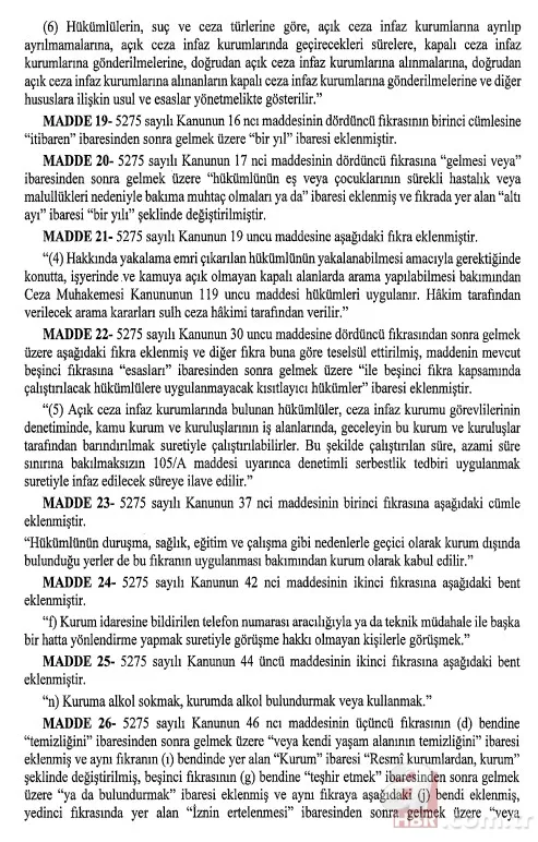 Başkan Erdoğan imzaladı infaz düzenlemesi yürürlüğe girdi 6