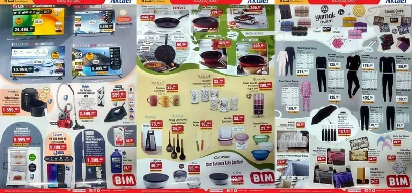 29 Aralık BİM aktüel ürünler kataloğu: 4K Smart Nanocell Tv, Buharlı Ütü, Yüzey Temizleyizi Mop, Airfryer uygun fiyata satışta