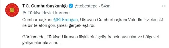 Son dakika: Başkan Erdoğan ile Ukrayna Devlet Başkanı Vladimir Zelenskiy arasında önemli görüşme - 1