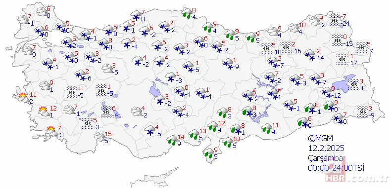 El yüz çatlatan soğuklar kapıda! Meteoroloji uyardı: İstanbul dahil o illerde 2 gün sürecek 12