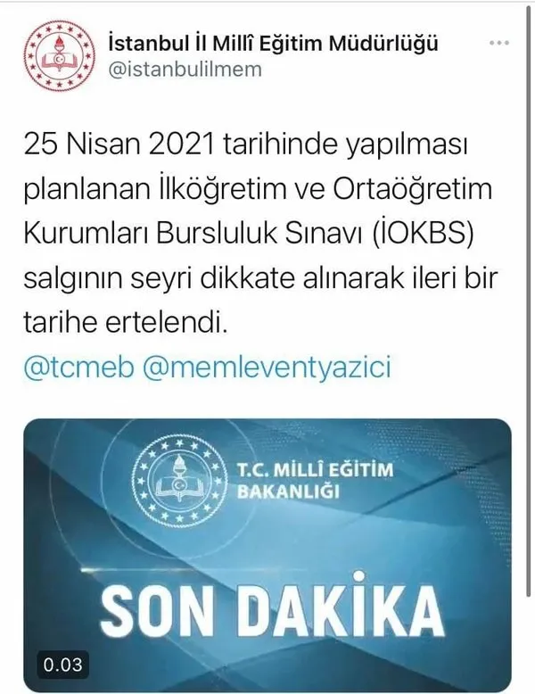 milli egitim bakani ziya selcuk duyurdu