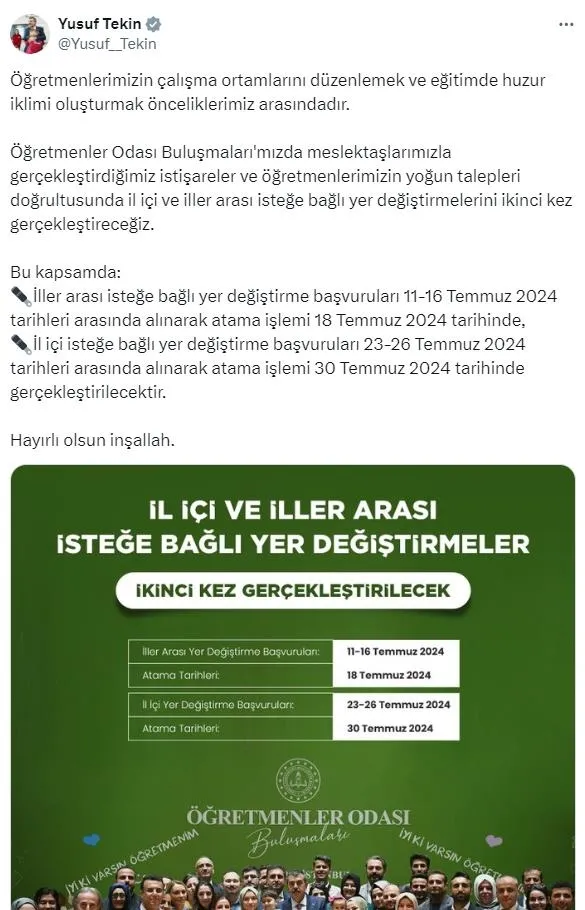 milyonlarca-ogretmeni-ilgilendiriyor-1720036174731.jpeg Milyonlarca öğretmenin dikkatine! Bakan Tekin duyurdu | Başvuru tarihleri belli oldu - 2